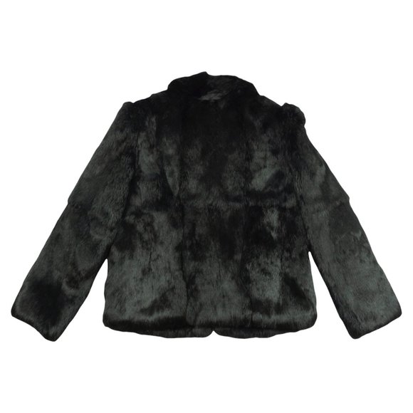 Vintage Upward Black Rabbit Fur Coat - Picture 2 of 3